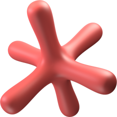 3D Red Asterisk